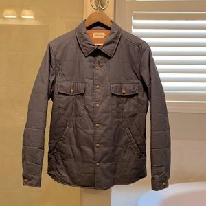 Taylor Stitch Garrison Shirt Jacket in navy dry wax S-38